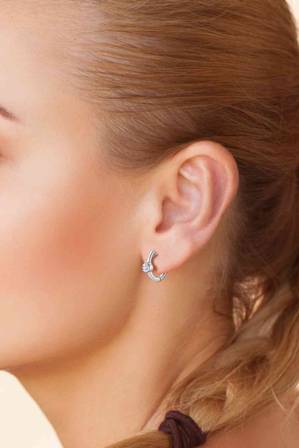 Moissanite Hoop Earrings