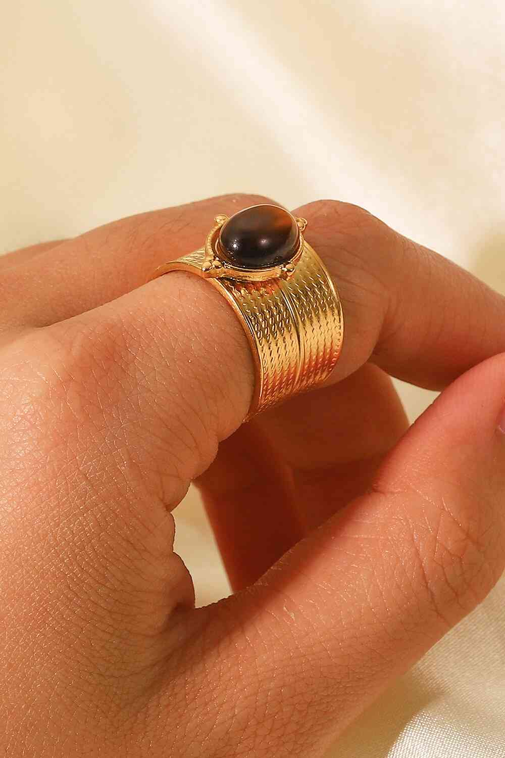 Gemstone Gold Cuff Ring