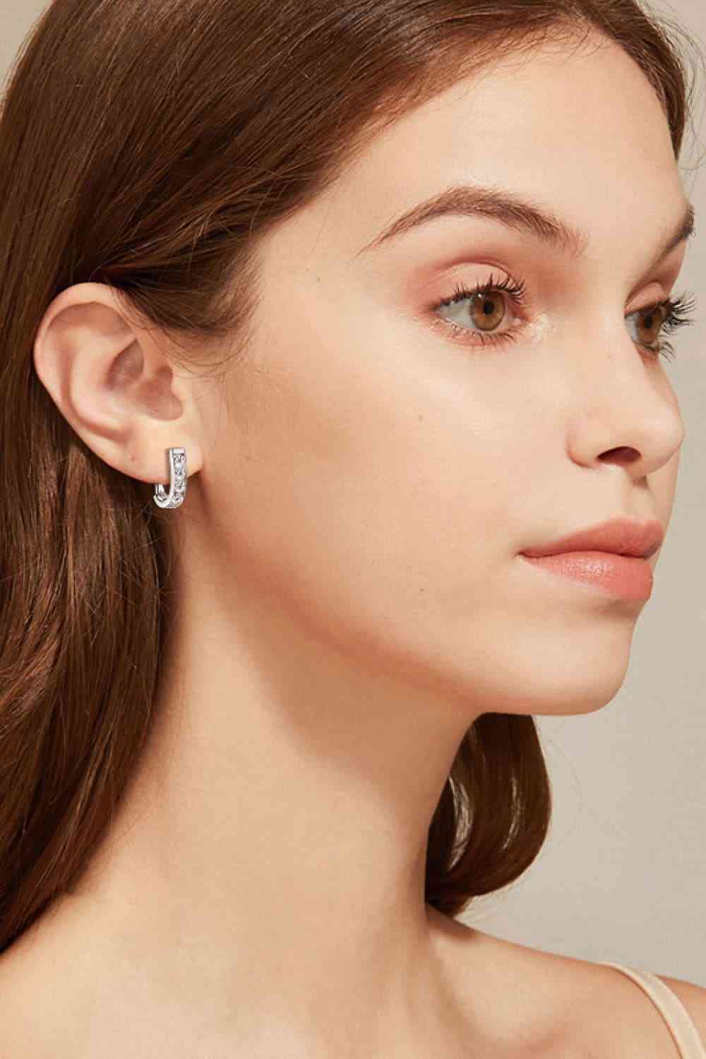 Moissanite Sterling Dangle Earrings