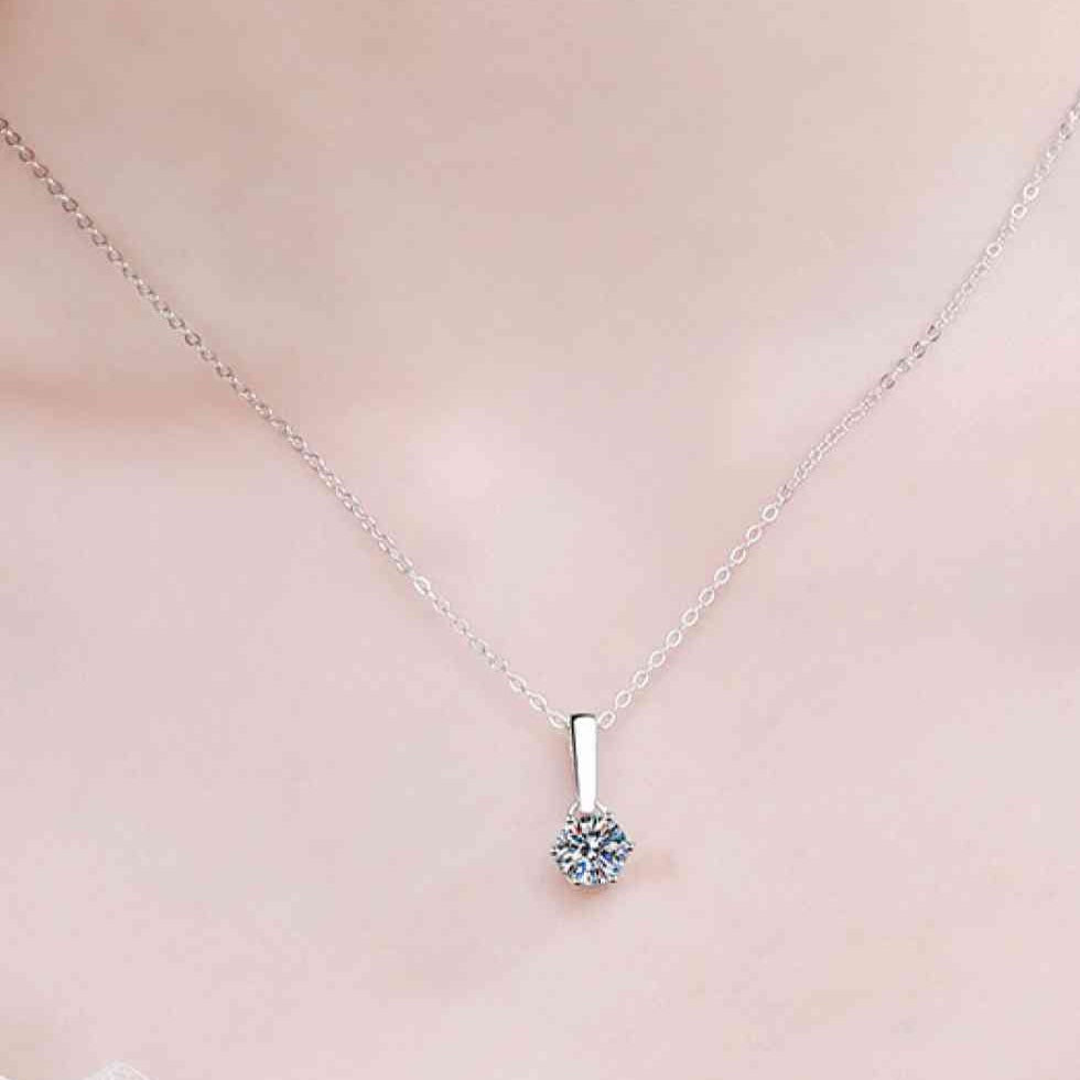 1 Carat Moissanite Chain-Link Necklace