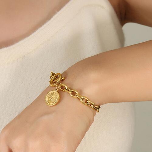 Gold Coin Charm Bracelet