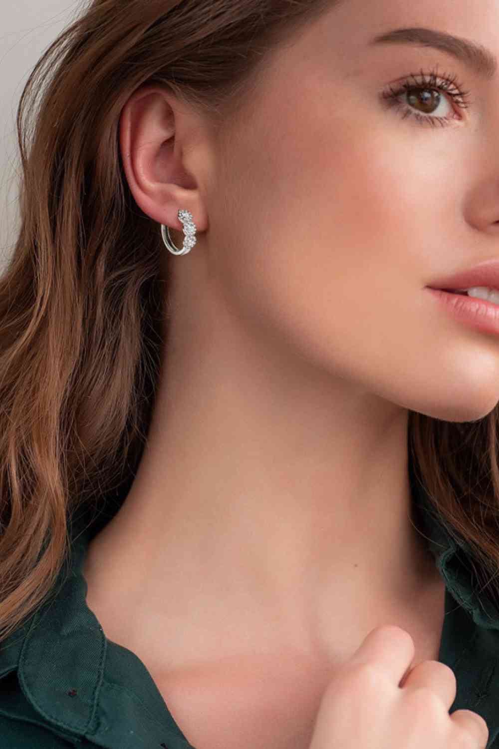 Moissanite Hoop Earrings