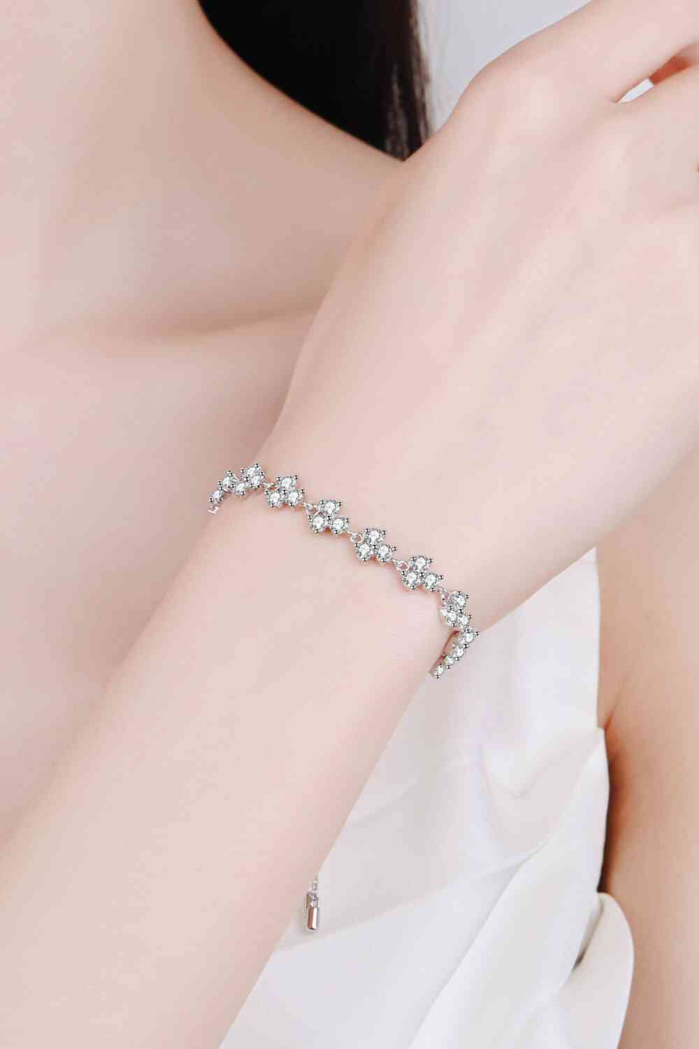 Moissanite Sterling Silver Bracelet