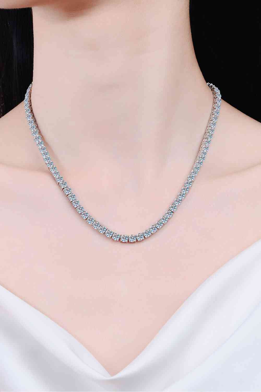 31 Carat Moissanite Sterling Silver Necklace