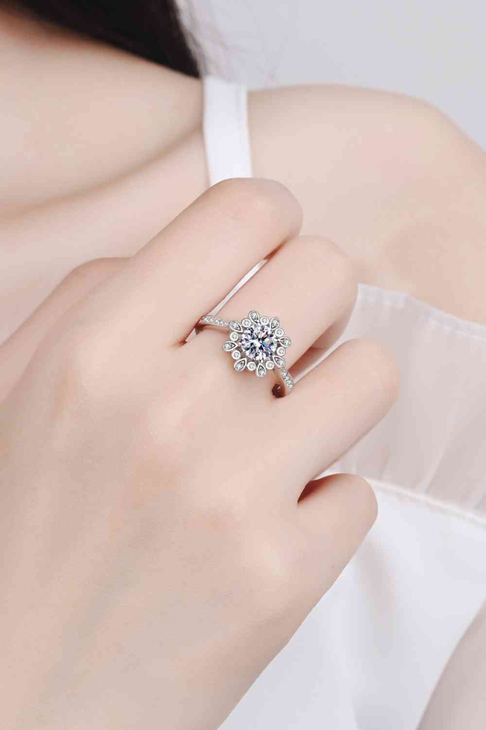 Sterling Silver Moissanite Solitaire Ring