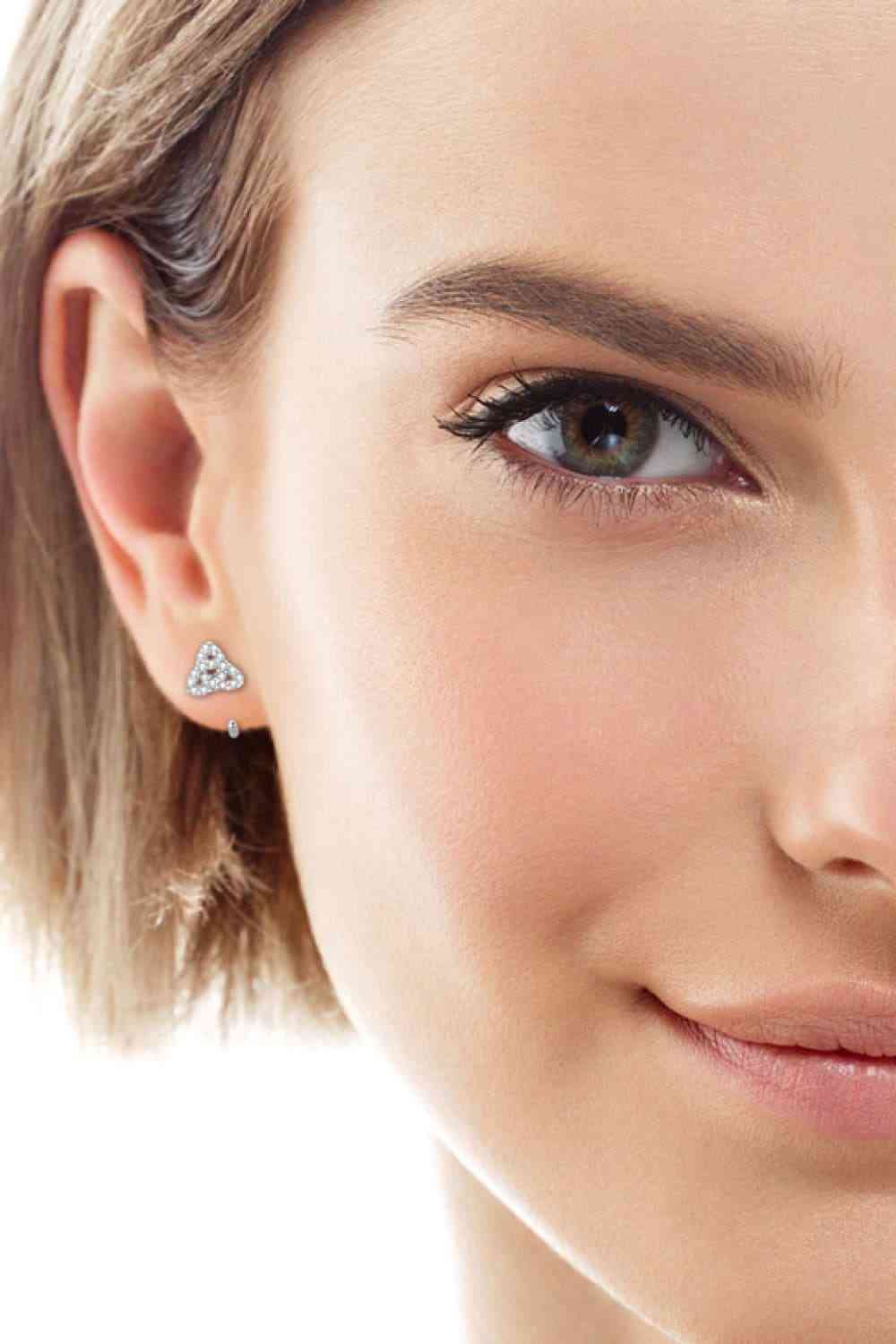 Moissanite Flower Hoop Earrings