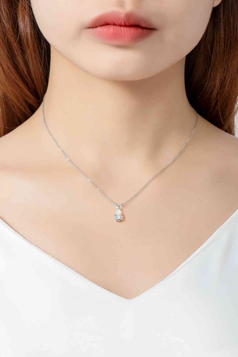 Moissanite Sterling Silver Charm Necklace