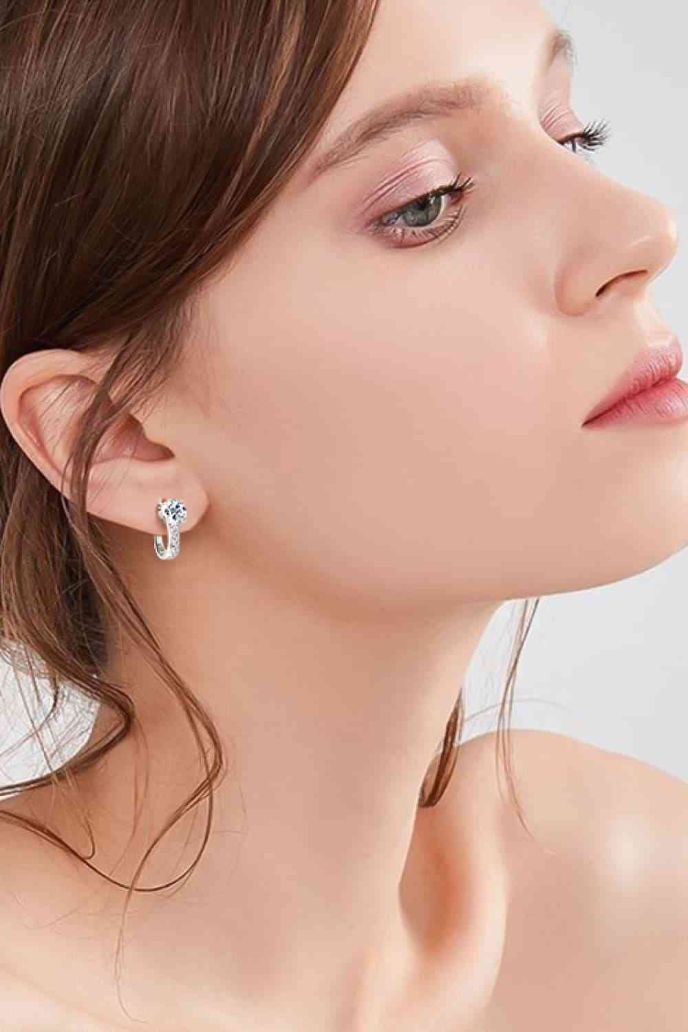 Moissanite Sterling Dangle Earrings